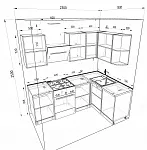 Кухонный гарнитур Мишель GKK1010 фото
