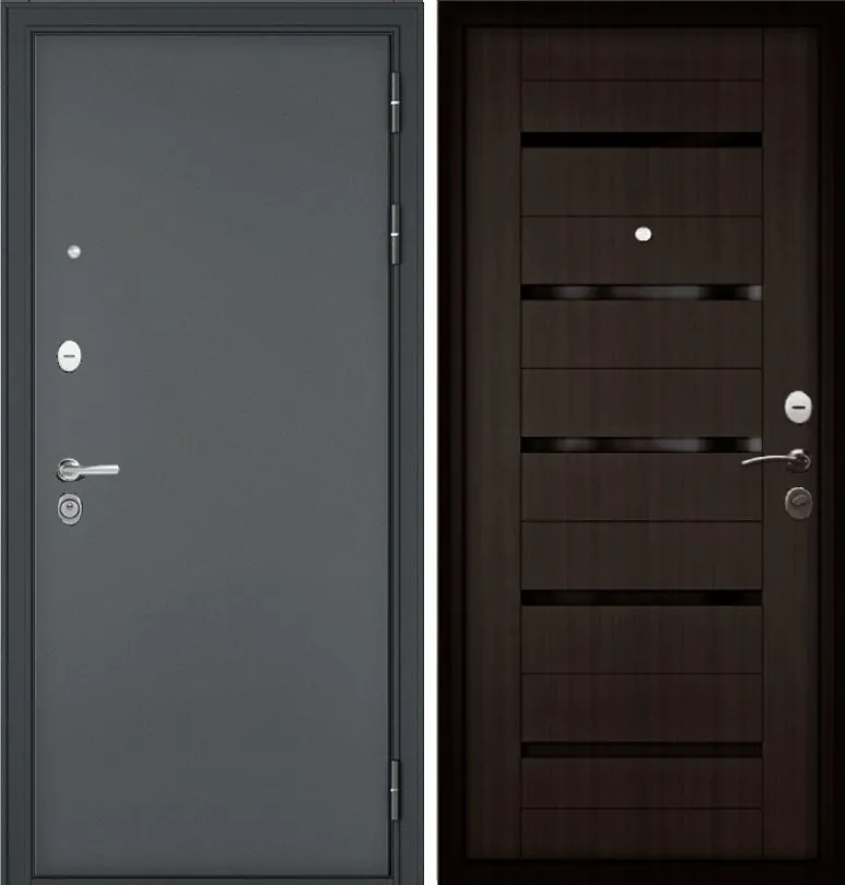 Фото Дверь Бульдорс TRAST MASS МР Черный муар металлик КАЛЕ DIS006942